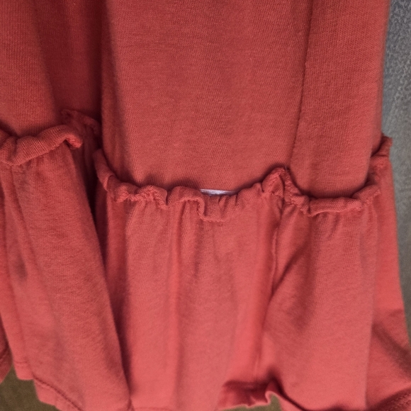 Old Navy Orange Ruched Sundress V-Neck Sleeveless - Picture 4 of 4